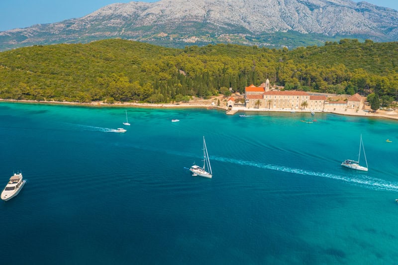 Beautiful Badija Islet, off the coast of Korcula Island, Croatia